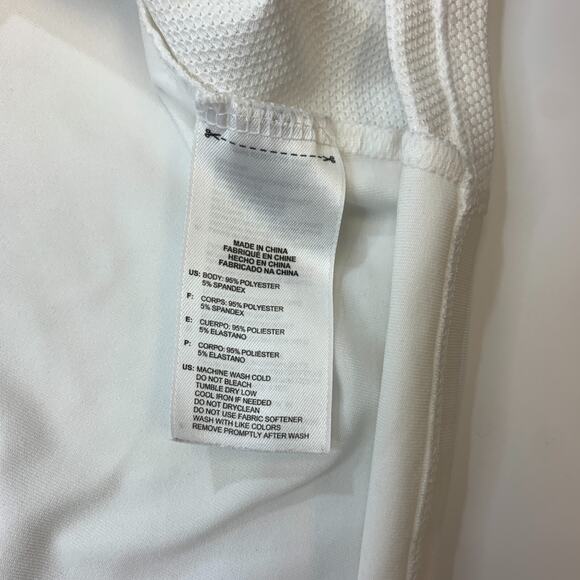 Adidas Golf Shirt Mens 2XL White Puremotion CoolMax Snap Button Collar Athletic - Picture 7 of 11